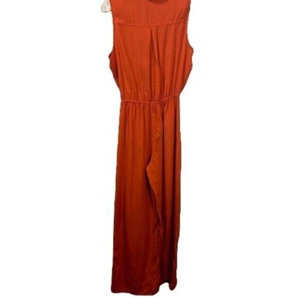 BEBOP Women Sleeveless Jumpsuit Collared Button‎ Top Wide Leg Palazzo Small - Picture 4 of 9